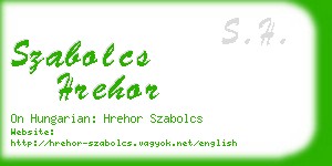 szabolcs hrehor business card
